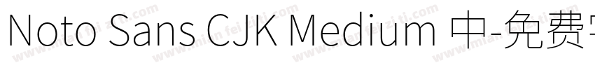 Noto Sans CJK Medium 中字体转换